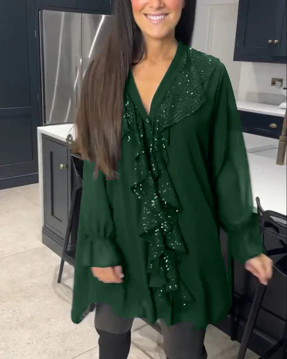 Belén™ | Blusa con volantes y estilo elegante