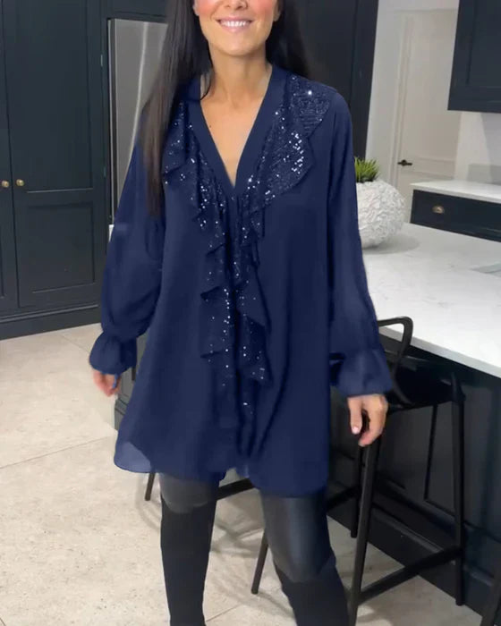 Belén™ | Blusa con volantes y estilo elegante