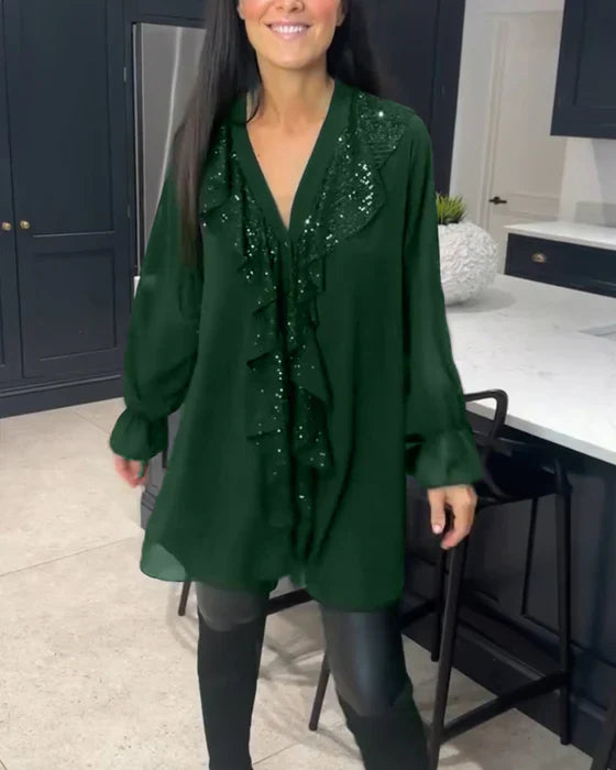 Belén™ | Blusa con volantes y estilo elegante