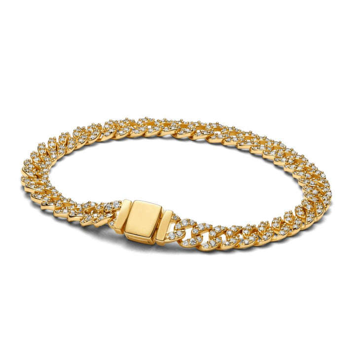 Shannelise | Pulsera Cubana de Oro Rosa de 18k