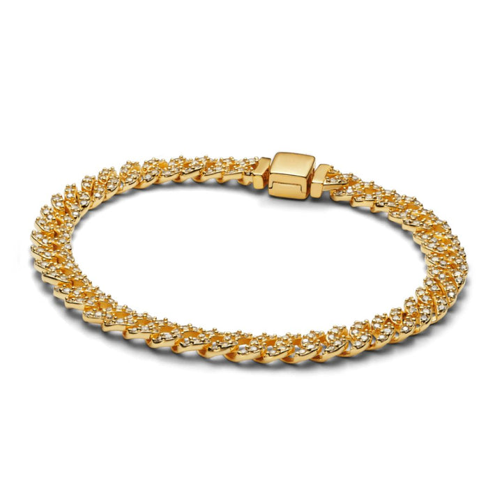 Shannelise | Pulsera Cubana de Oro Rosa de 18k