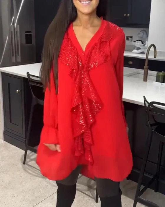 Belén™ | Blusa con volantes y estilo elegante