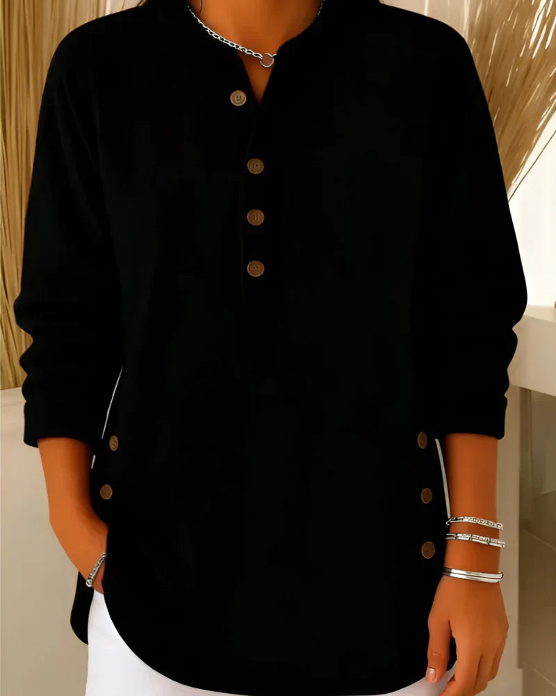 Neris™ | Blusa de punto moderno de manga larga