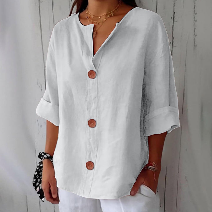 Noria™ | Blusa de lino relajada para una elegancia atemporal