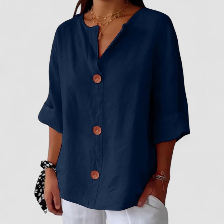 Noria™ | Blusa de lino relajada para una elegancia atemporal