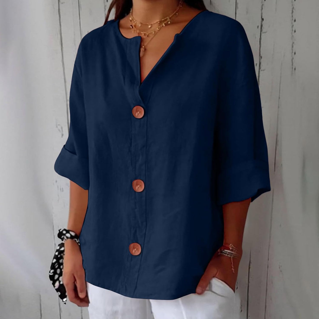 Noria™ | Blusa de lino relajada para una elegancia atemporal