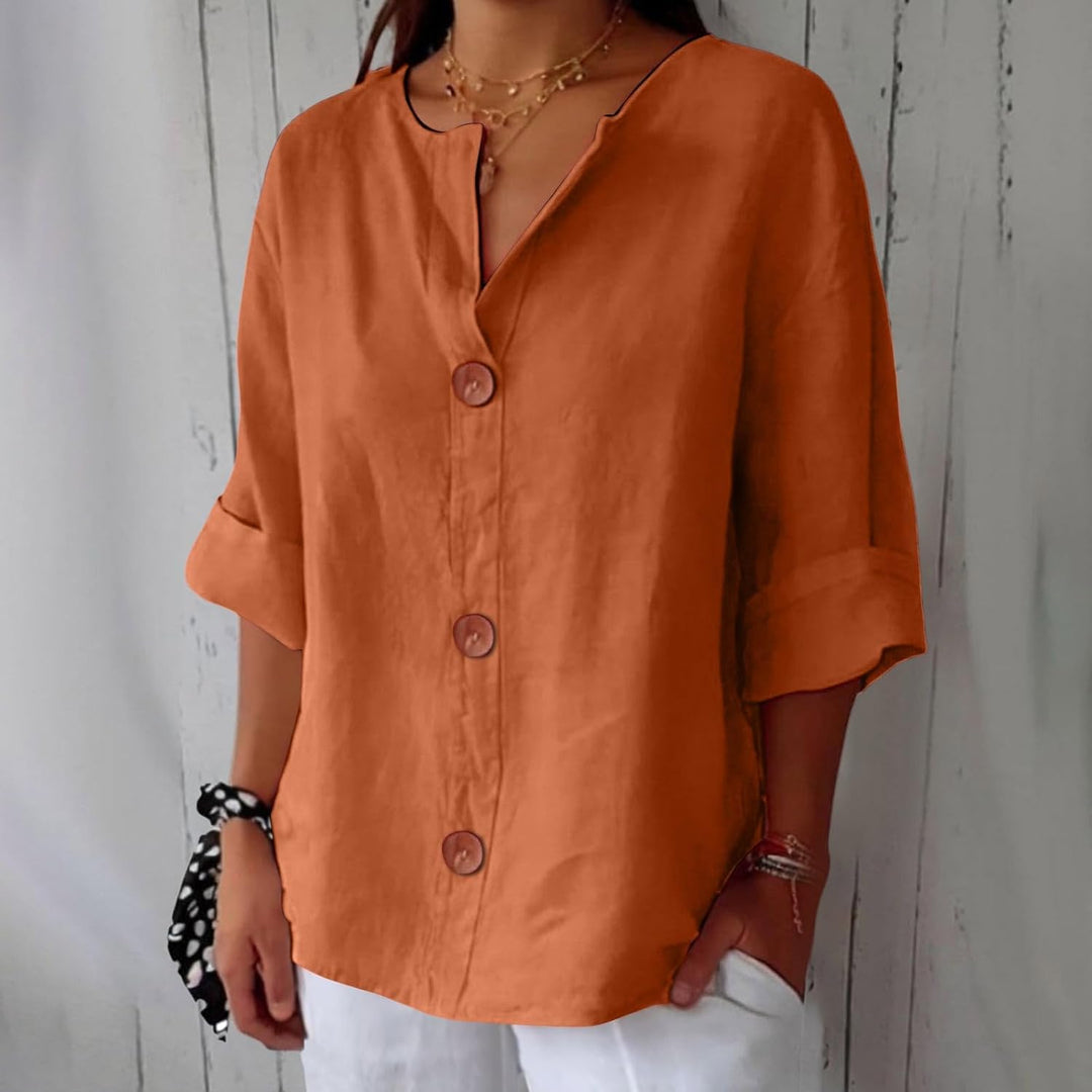 Noria™ | Blusa de lino relajada para una elegancia atemporal