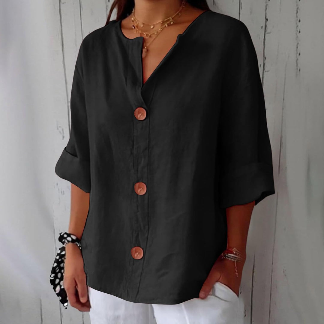 Noria™ | Blusa de lino relajada para una elegancia atemporal