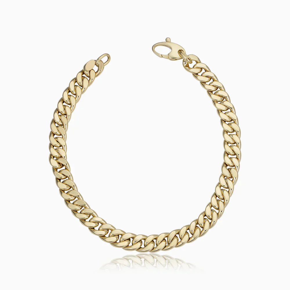 Mayzharine | Pulsera Cubana de Oro de 18k