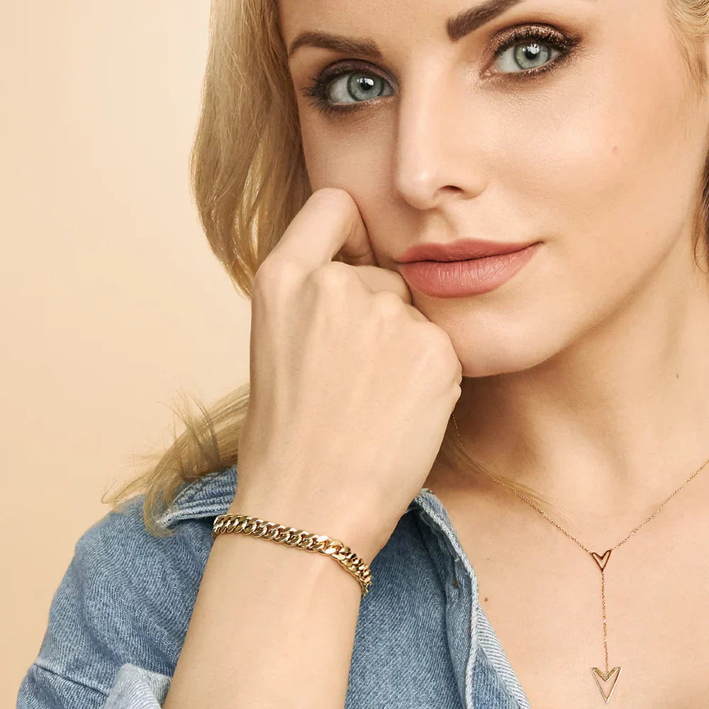 Mayzharine | Pulsera Cubana de Oro de 18k