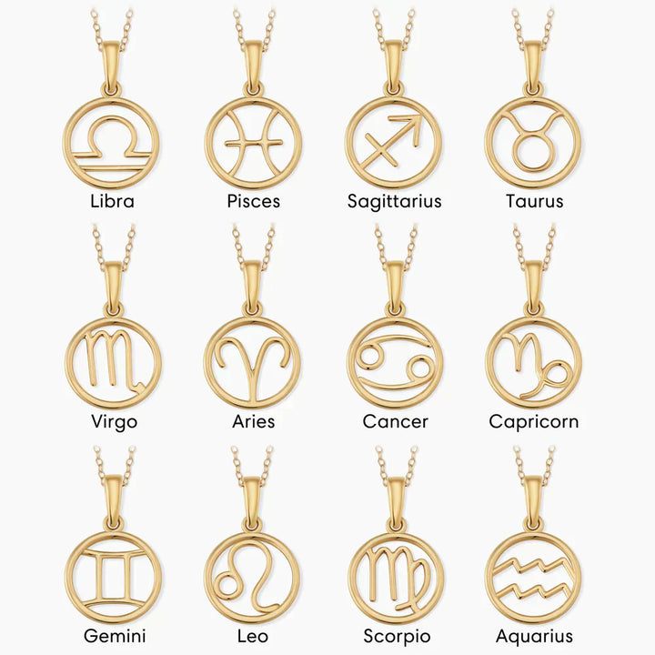Rosalyette | Collar Zodiacal en Oro de 18k