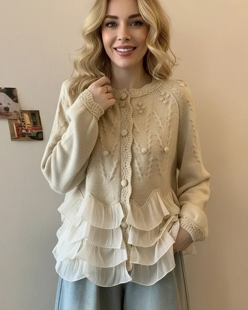 Nina™ | Cárdigan elegante con volantes