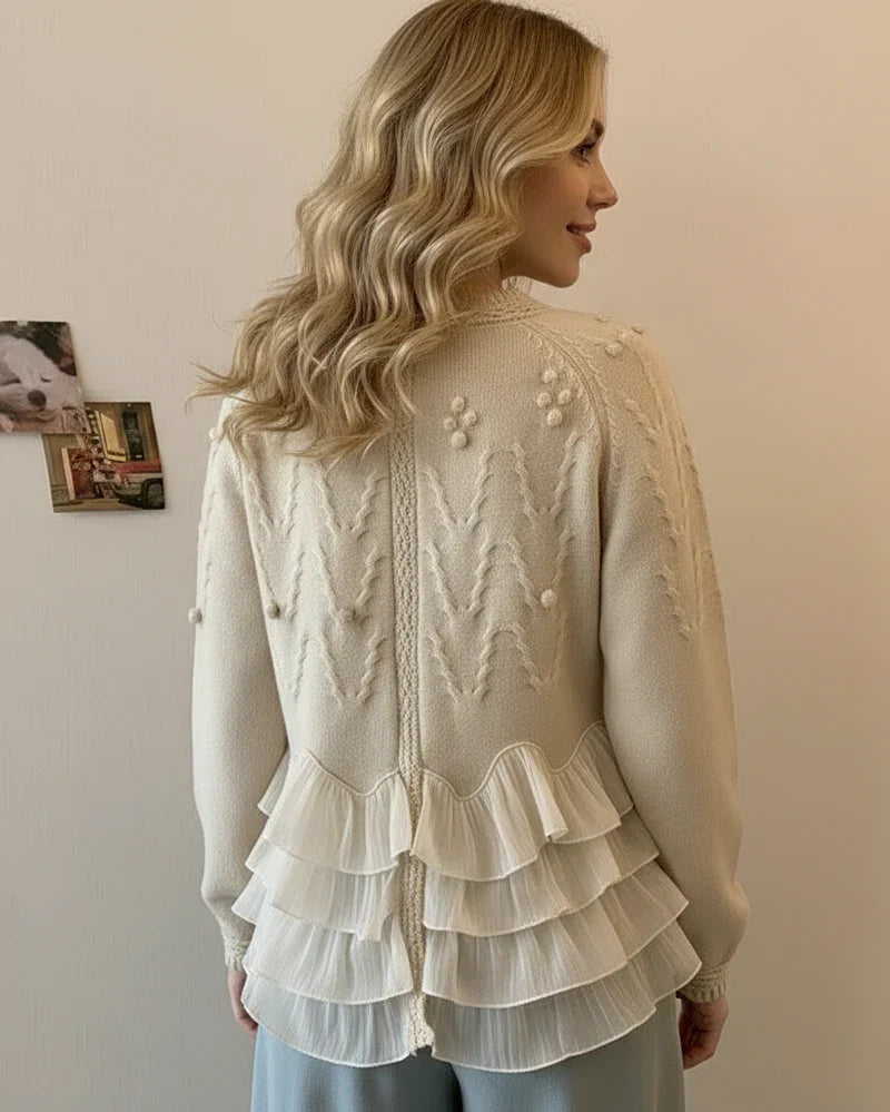 Nina™ | Cárdigan elegante con volantes