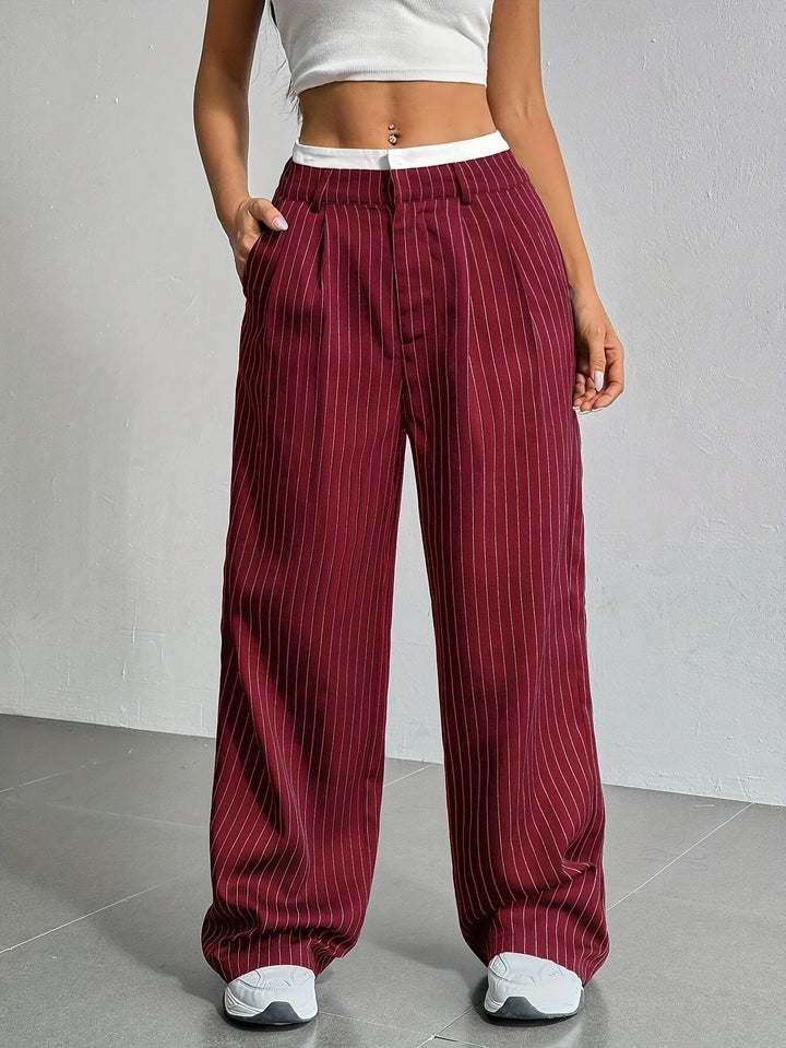 Talia™ | Pantalones de Cintura Alta y Pierna Ancha