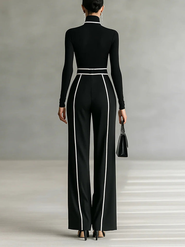 Vera™ | Conjunto elegante con detalle de contraste