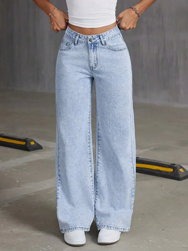 Celia™ | Pantalones Anchos de Cintura Alta