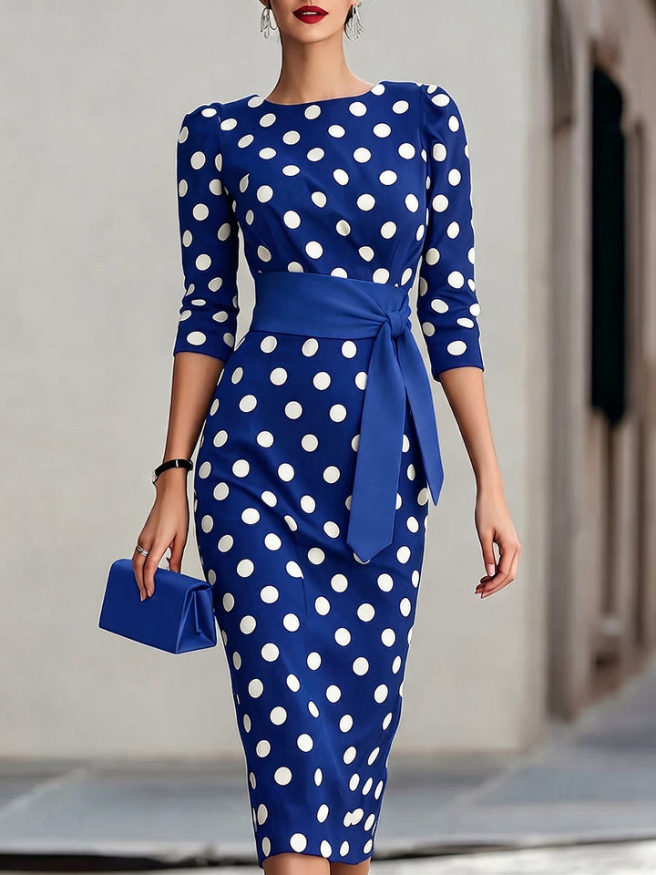 Isabel | Vestido midi de Lunares Elegante
