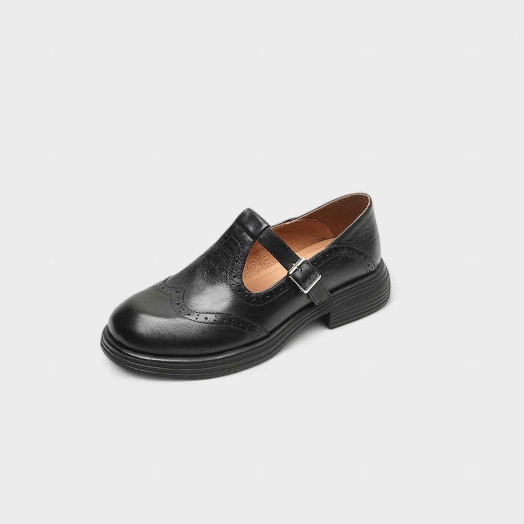 Elena™ | Merceditas elegantes de cuero