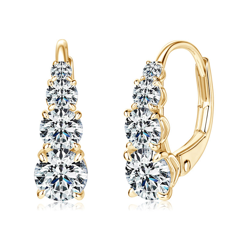 Elorianne | Pendientes de 18k con Cuatro Piedras Preciosas