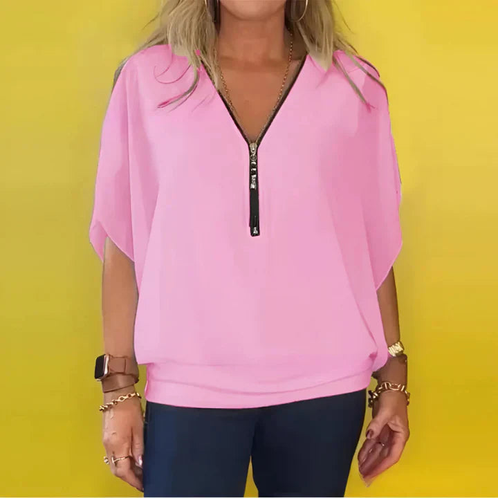 Paloma™ | Blusa informal con cremallera para mujer