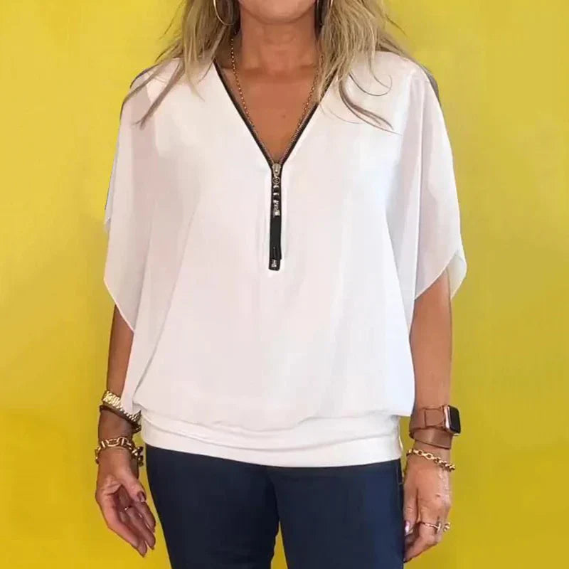 Paloma™ | Blusa informal con cremallera para mujer