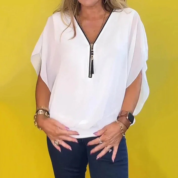 Paloma™ | Blusa informal con cremallera para mujer