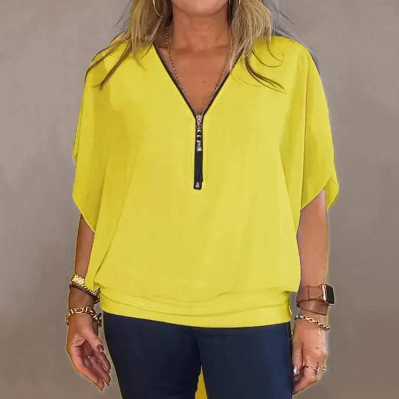 Paloma™ | Blusa informal con cremallera para mujer
