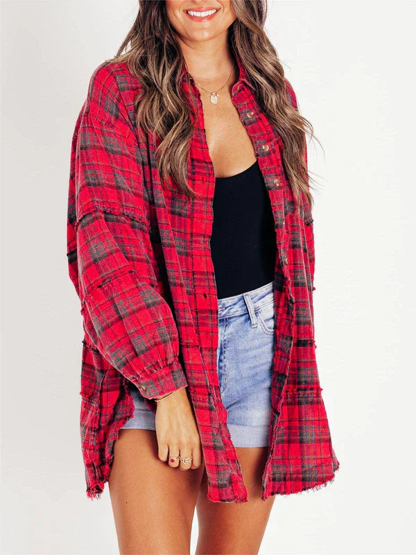 Eva™ | Sobrecamisa de cuadros estilo relajado