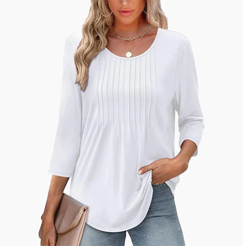 Lina™ | Blusa plisada elegante