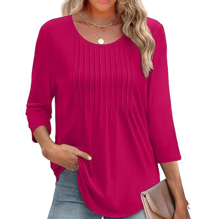 Lina™ | Blusa plisada elegante